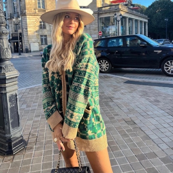 Zara Blogger Favorite Jacquard Cardigan - Picture 7 of 11